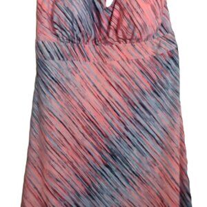 Womens Swim Dress by ZeroXposur Size Lg Multi-Pastel Print Halter